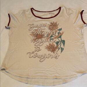 Shyanne Cream and Brown Graphic Tee